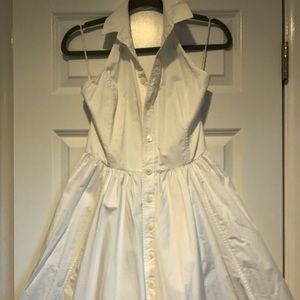 Preppy white halter dress